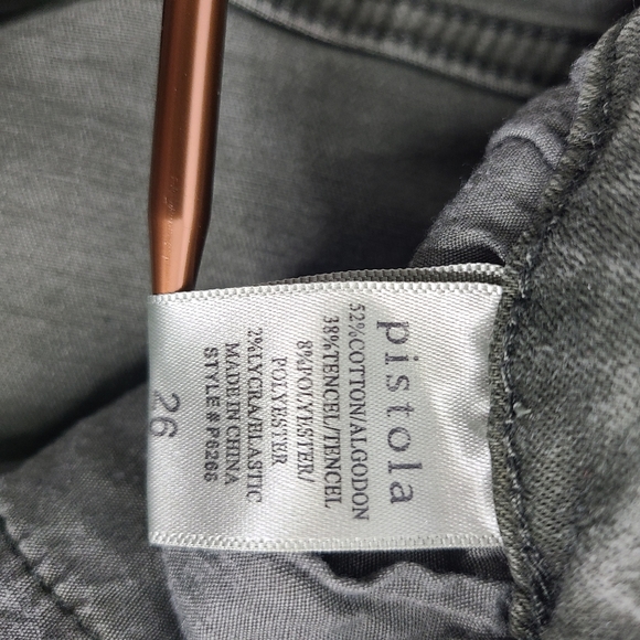 Pistola Audrey Pants Moto Detail Skinny Knit Olive Green Size 26 - Picture 9 of 10